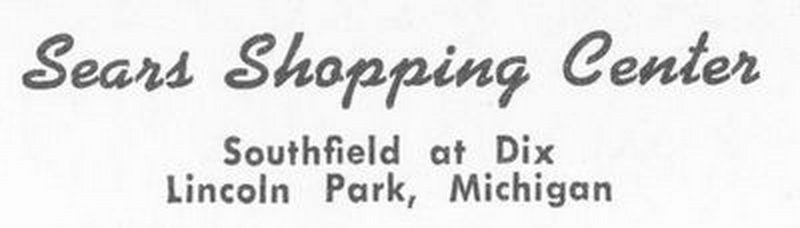 Sears Shopping Center (Lincoln Park Shopping Center) - Vintage Postcard